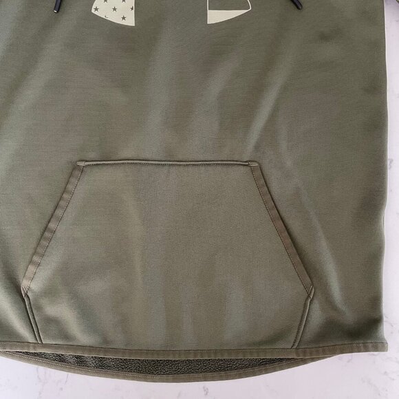 Under Armour Storm 1 Hooded Fleece Lined Sweatshirt Kangaroo Pouch Green Sz S - Picture 4 of 11